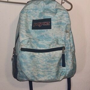 Jansport Light Blue Tie-Dye Backpack for Men